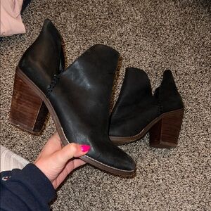 Crown Vintage Black Heeled Boots